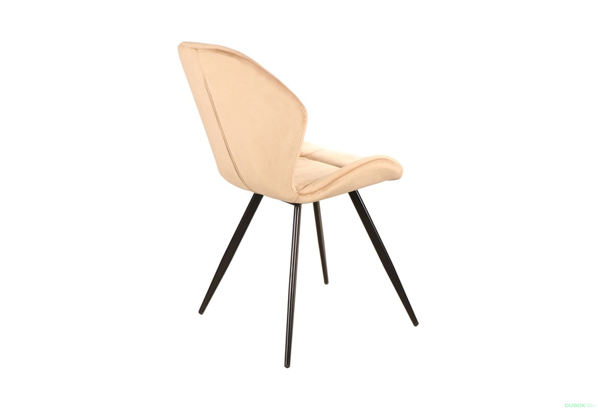 Obrázek 5 - Židle Ginger Velvet béžový Bluvel 28, matná černá kov