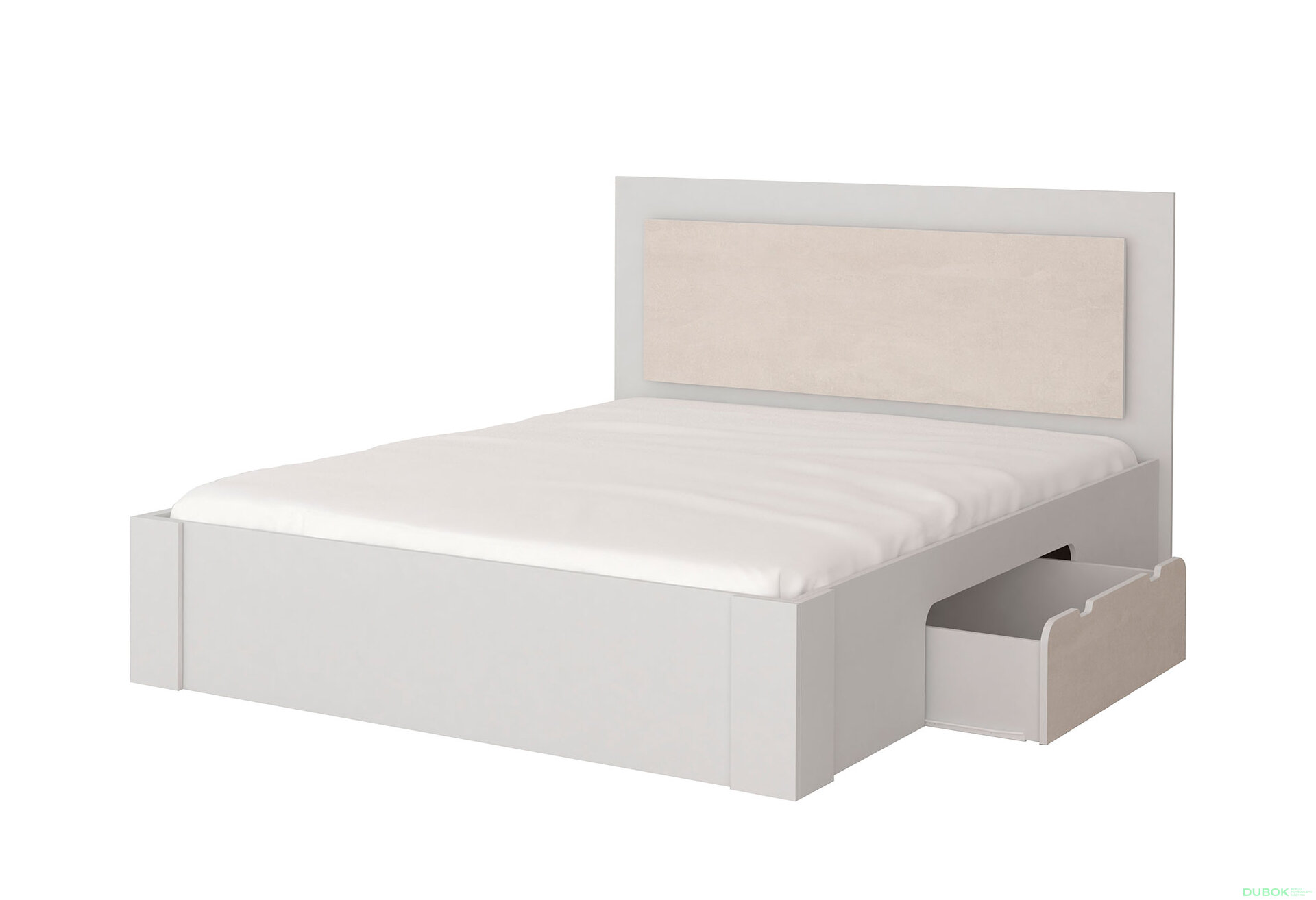Obrázek 1 - Postel 160x200 + LED Aurelia silk / bílý Idczak meble