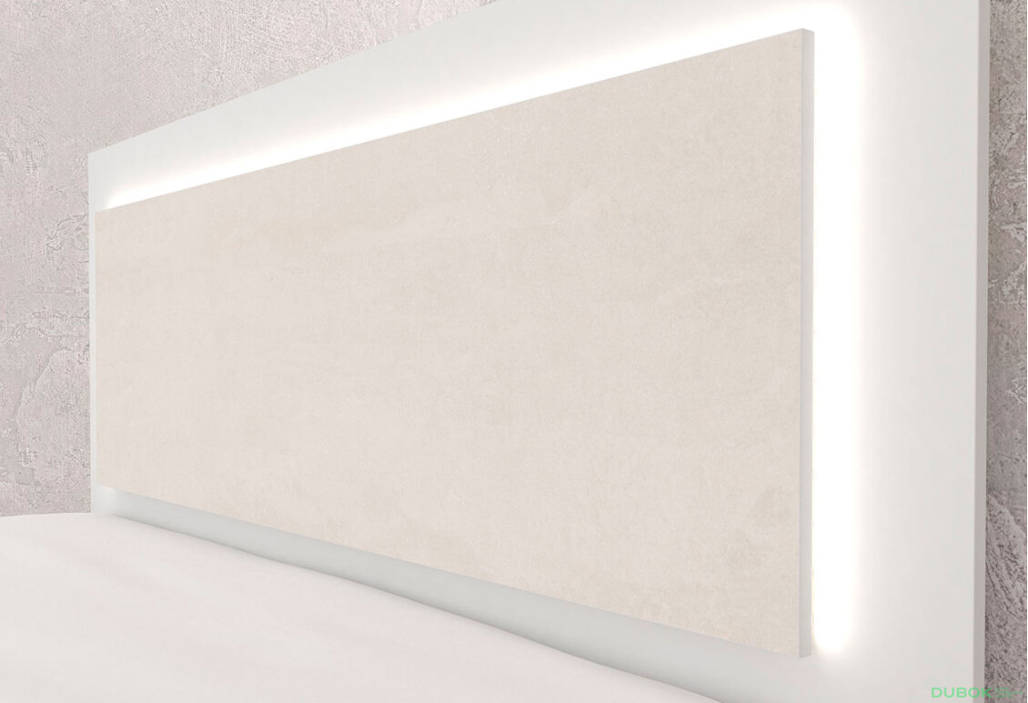 Obrázek 2 - Postel 160x200 + LED Aurelia silk / bílý Idczak meble