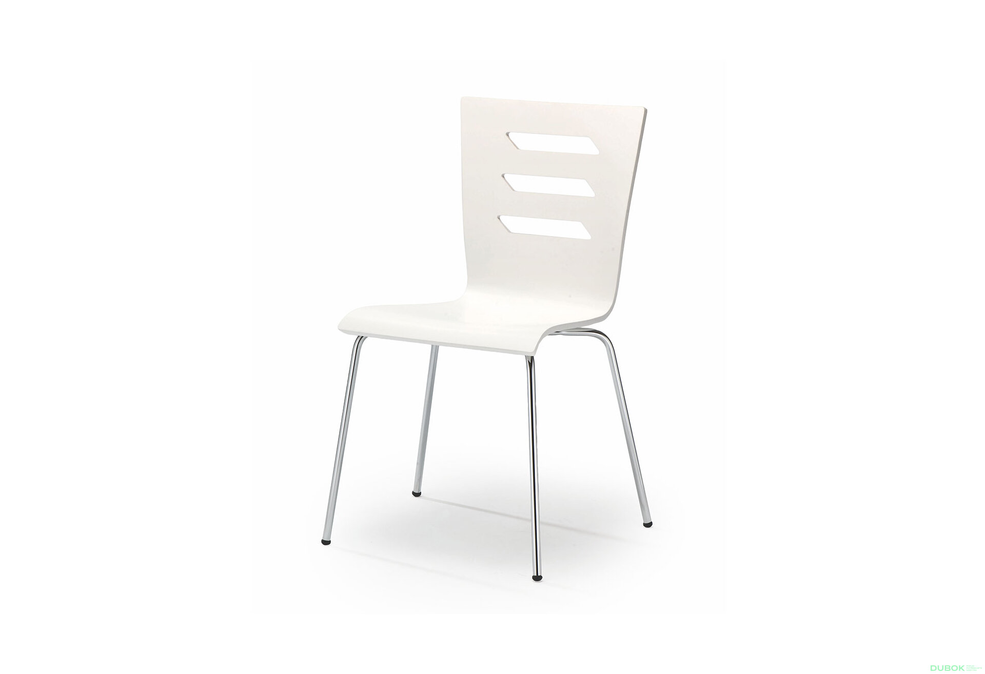 Obrázek 1 - Židle K155 chrom, bílá ekokůže