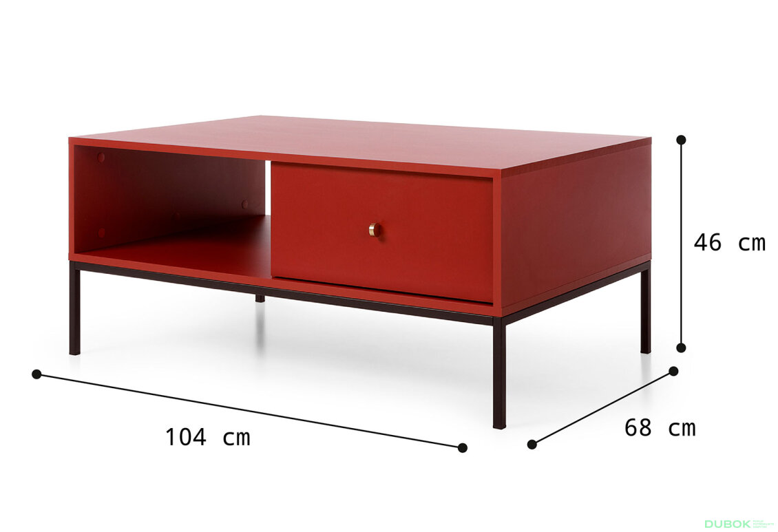 Obrázek 6 - Konferenční stolek ML104 Mono bordo