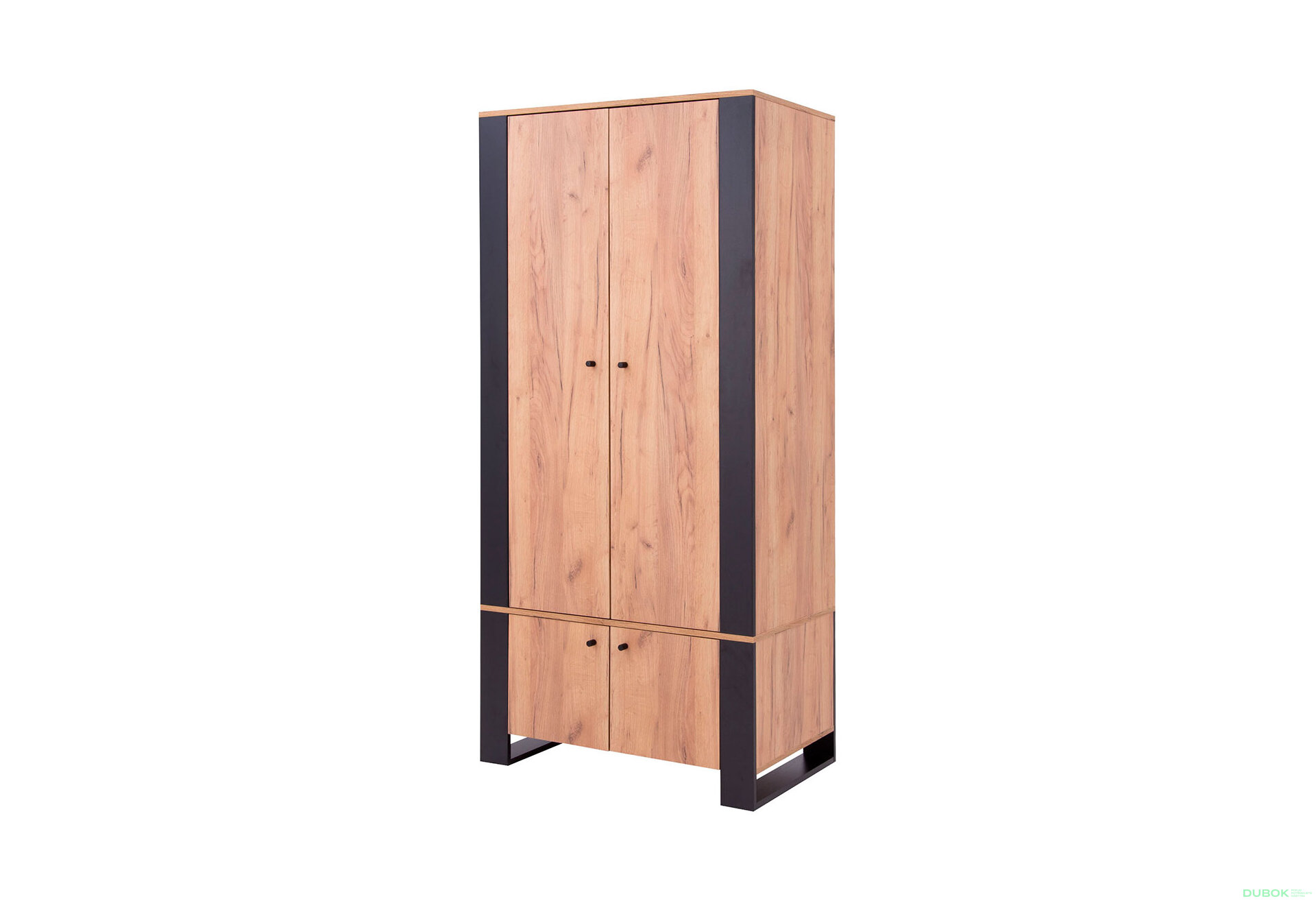 Obrázek 1 - Skříň čtyřdveřová Wood 90x195x55 cm Dub craft zlatý