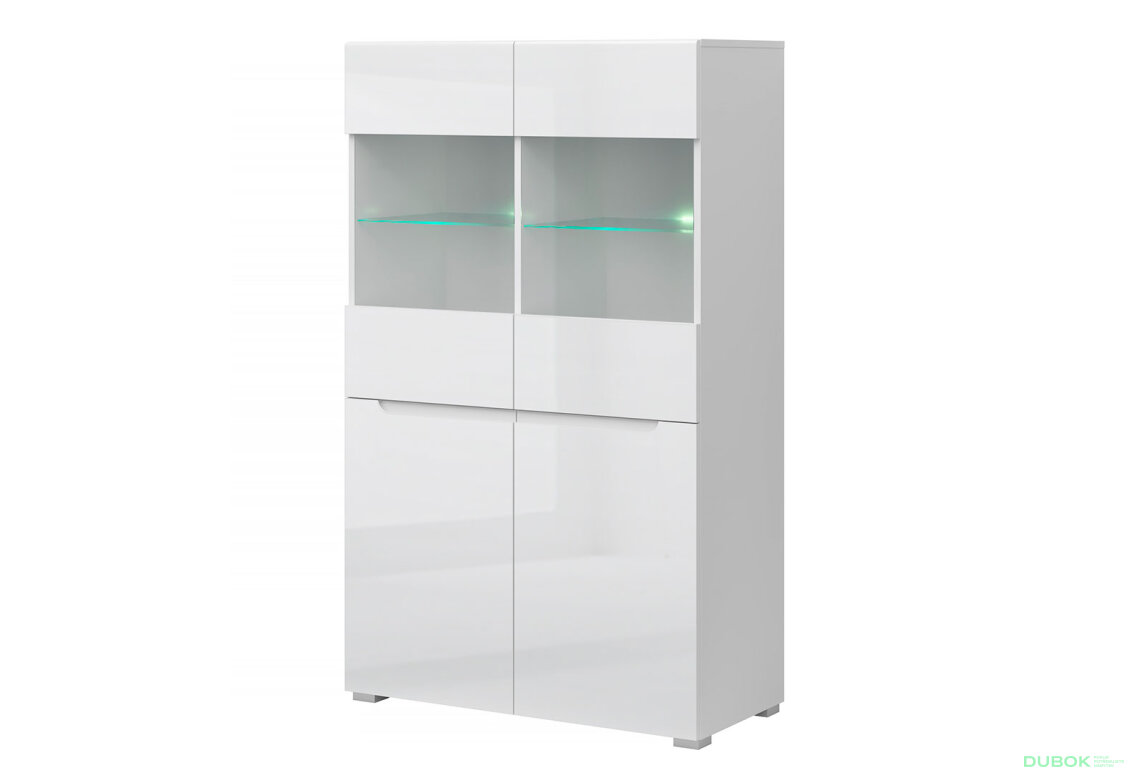 Obrázek 1030 - Obývací sestava 2.8 m bílý lesk Yolk