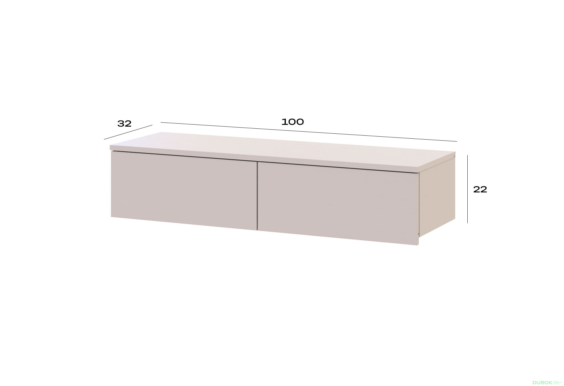 Obrázek 8 - Toaletní stolek Levía kašmír 2š 100x32x22