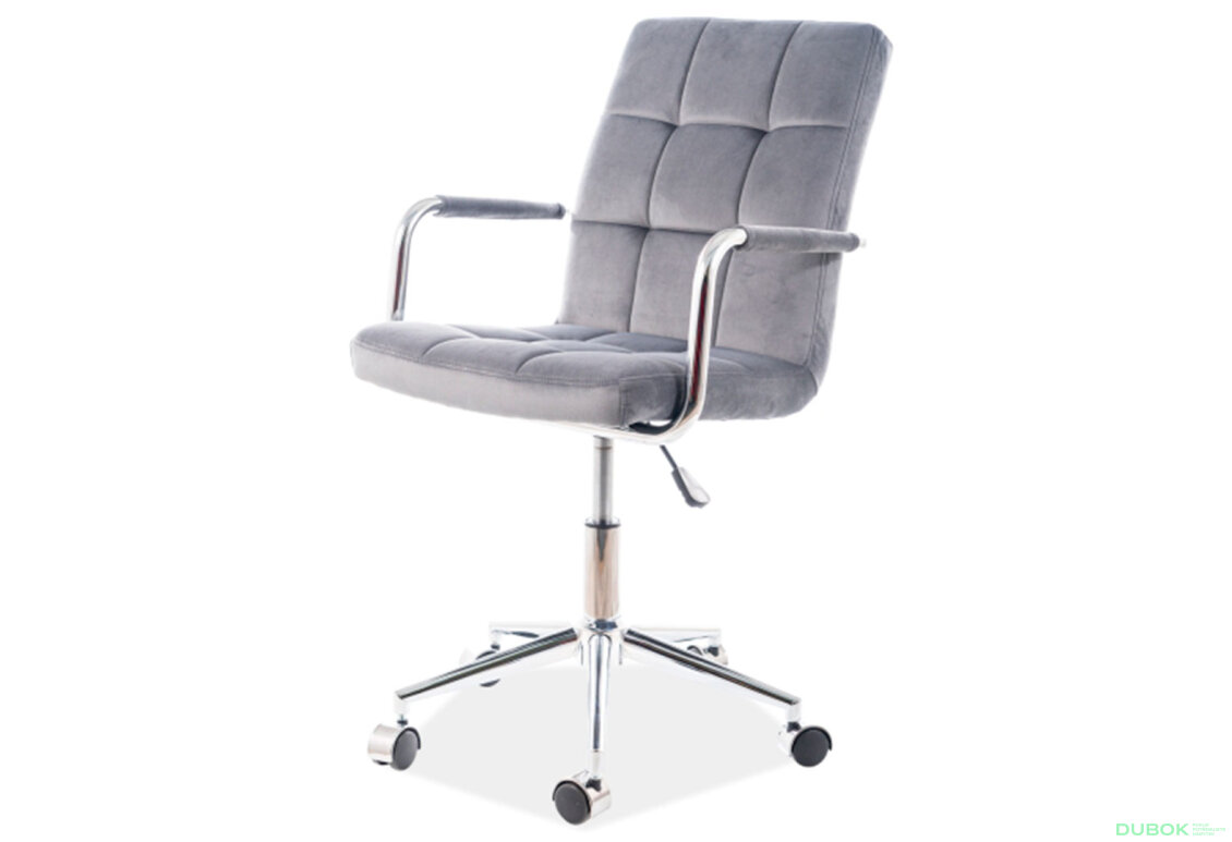 Otočné křeslo Q-022 Velvet, šedý Bluvel 14