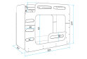 Obrázek 4 - Patrová postel Max 2 bílé 80x200 cm s roštem, matrací