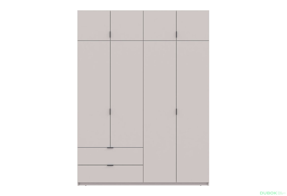 Obrázek 3 - Skříň čtyřdveřová Lukas 180x50x240 cm kašmír