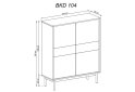 Obrázek 2 - Komoda BKD104 jackson hickory / grafit Basic