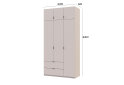 Obrázek 10 - Skříň čtyřdveřová Lukas 120 cm kašmír
