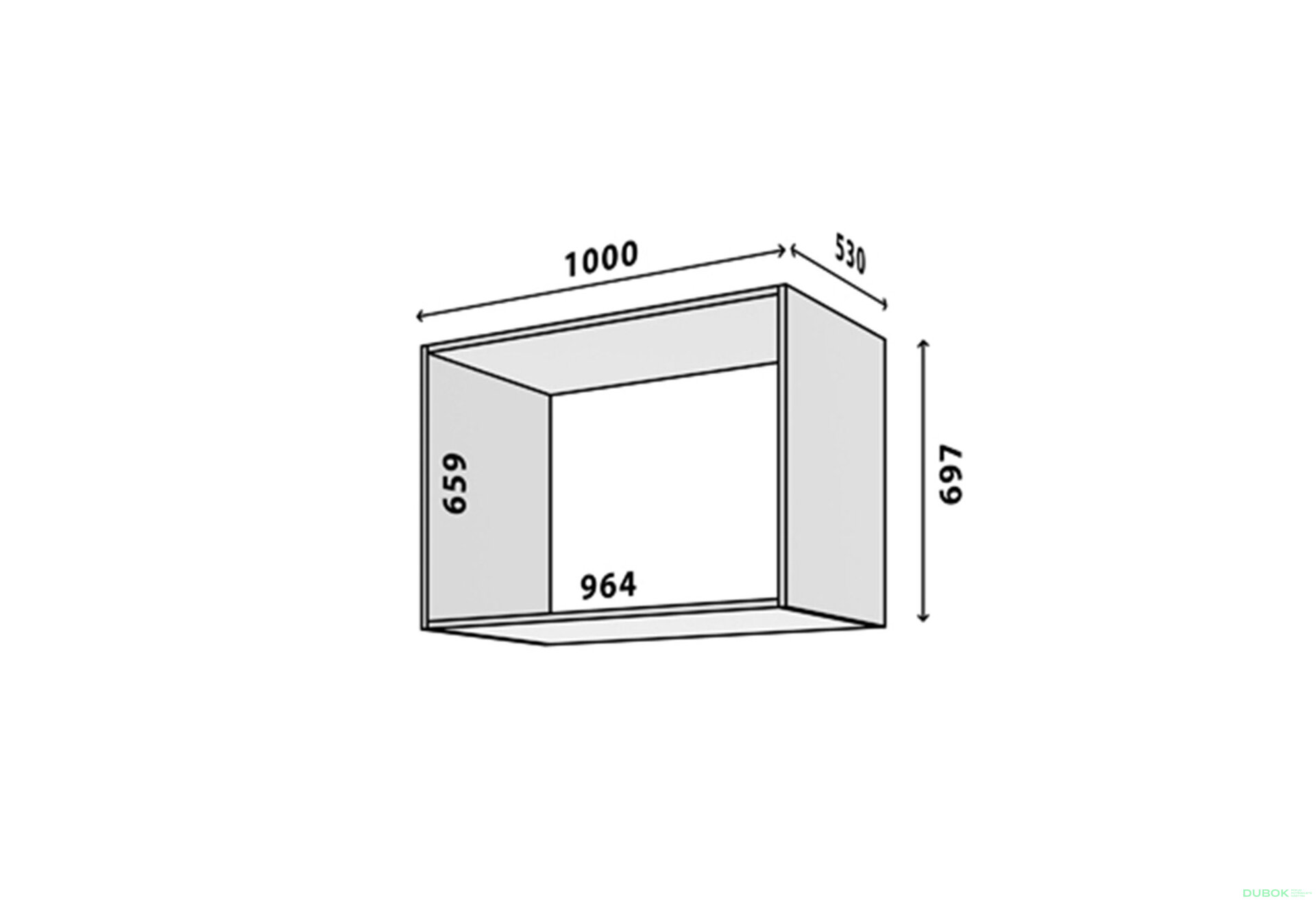Obrázek 2 - Modul № 22 A-1000x697 DTD 18 mm antracit