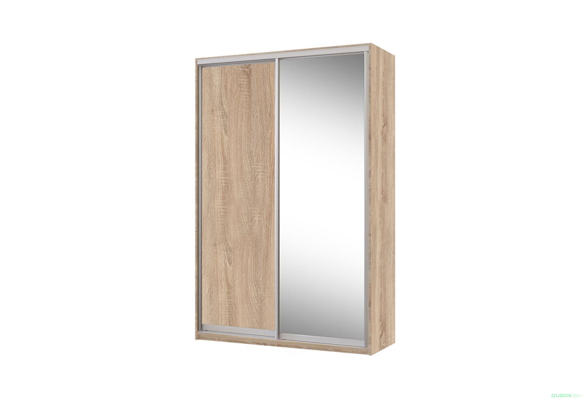 Obrázek 1 - Skříň 2D 1500x2400x600, DTD + zrcadlo, Světlý dub sonoma