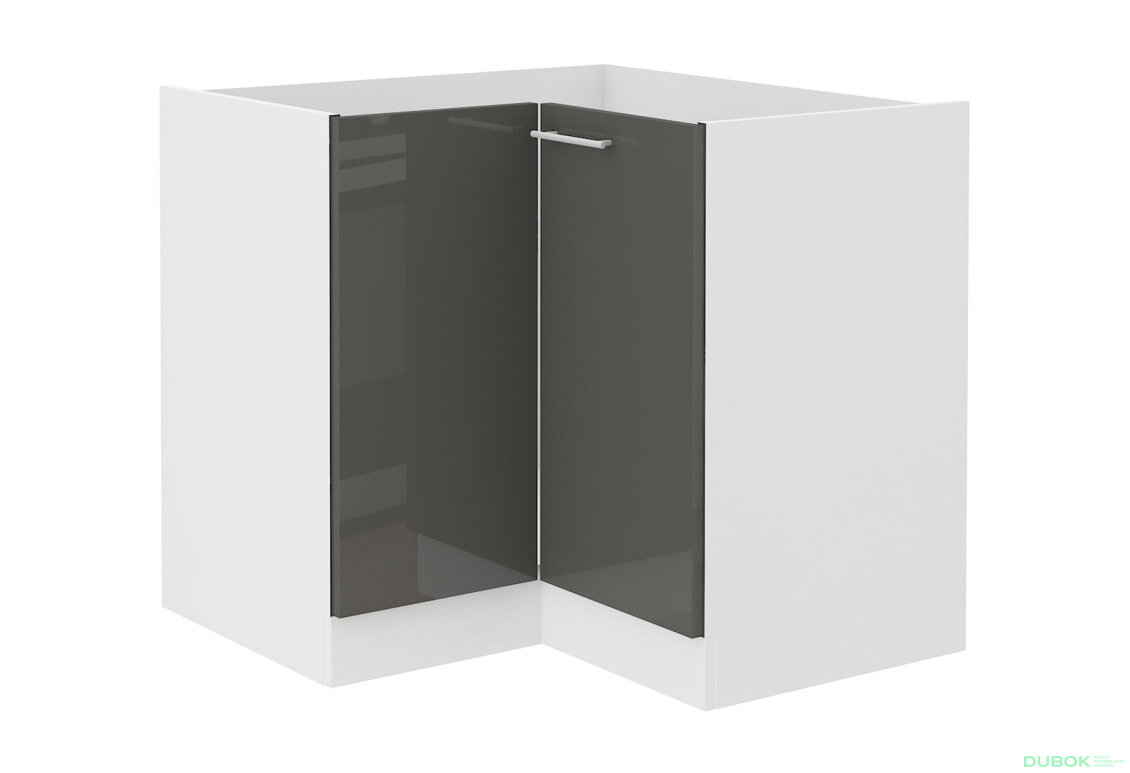 Obrázek 4773 - Kuchyňská sestava 2.1x2.6 m Lara bílý / šedý lesk