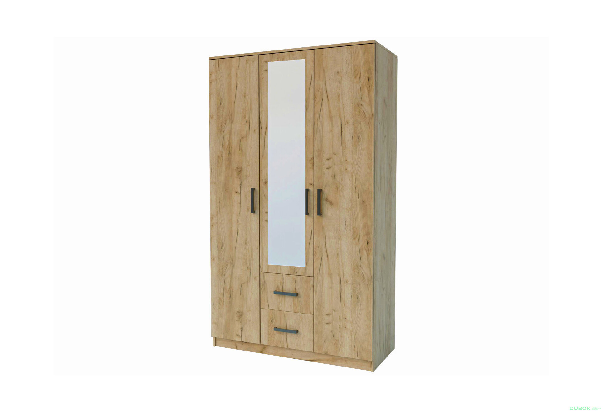 Obrázek 1 - Skříň třídveřová se zásuvkami Simple 120 cm Dub kraft zlatý