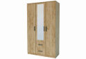 Obrázek 1 - Skříň třídveřová se zásuvkami Simple 120 cm Dub kraft zlatý