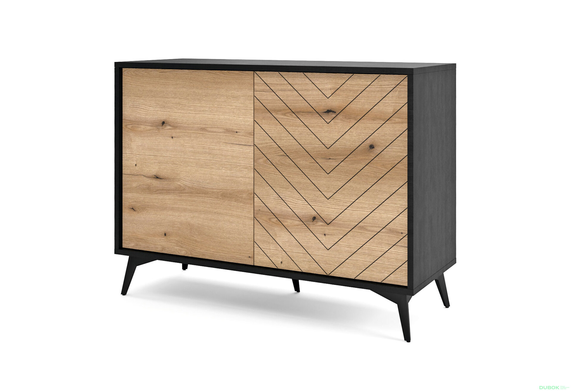 Obrázek 1 - Komoda K104 evoke dub / černá Diamond