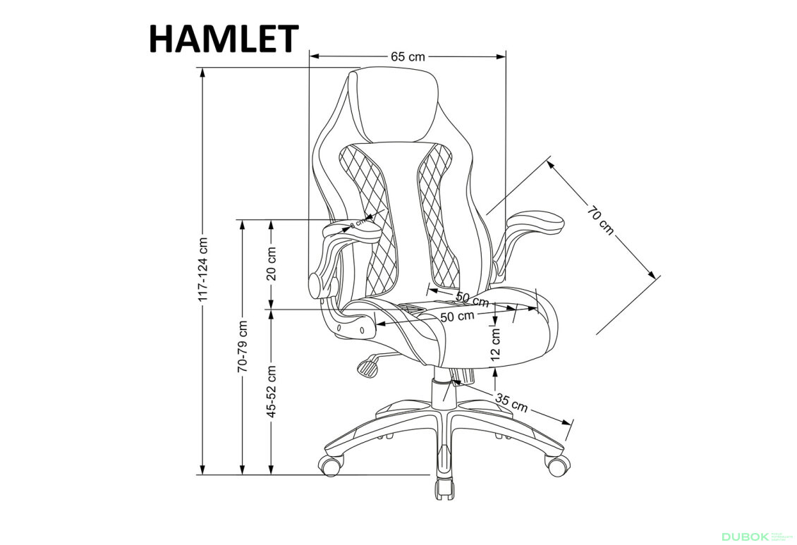 Obrázek 10 - Otočné křeslo Hamlet černý / popel