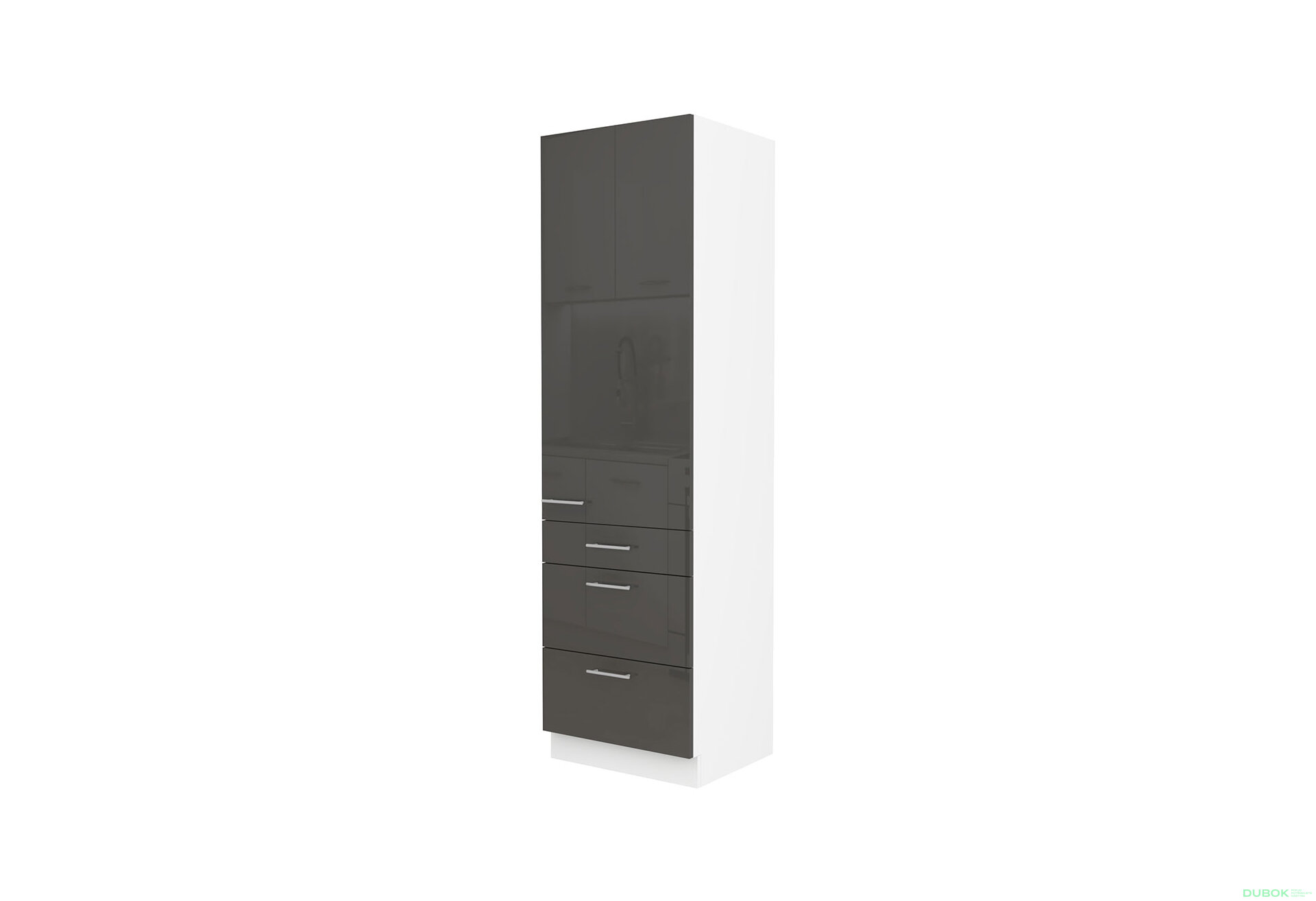Obrázek 1 - 60 DKS-210 3S 1F premium box Lara bílý / šedý lesk