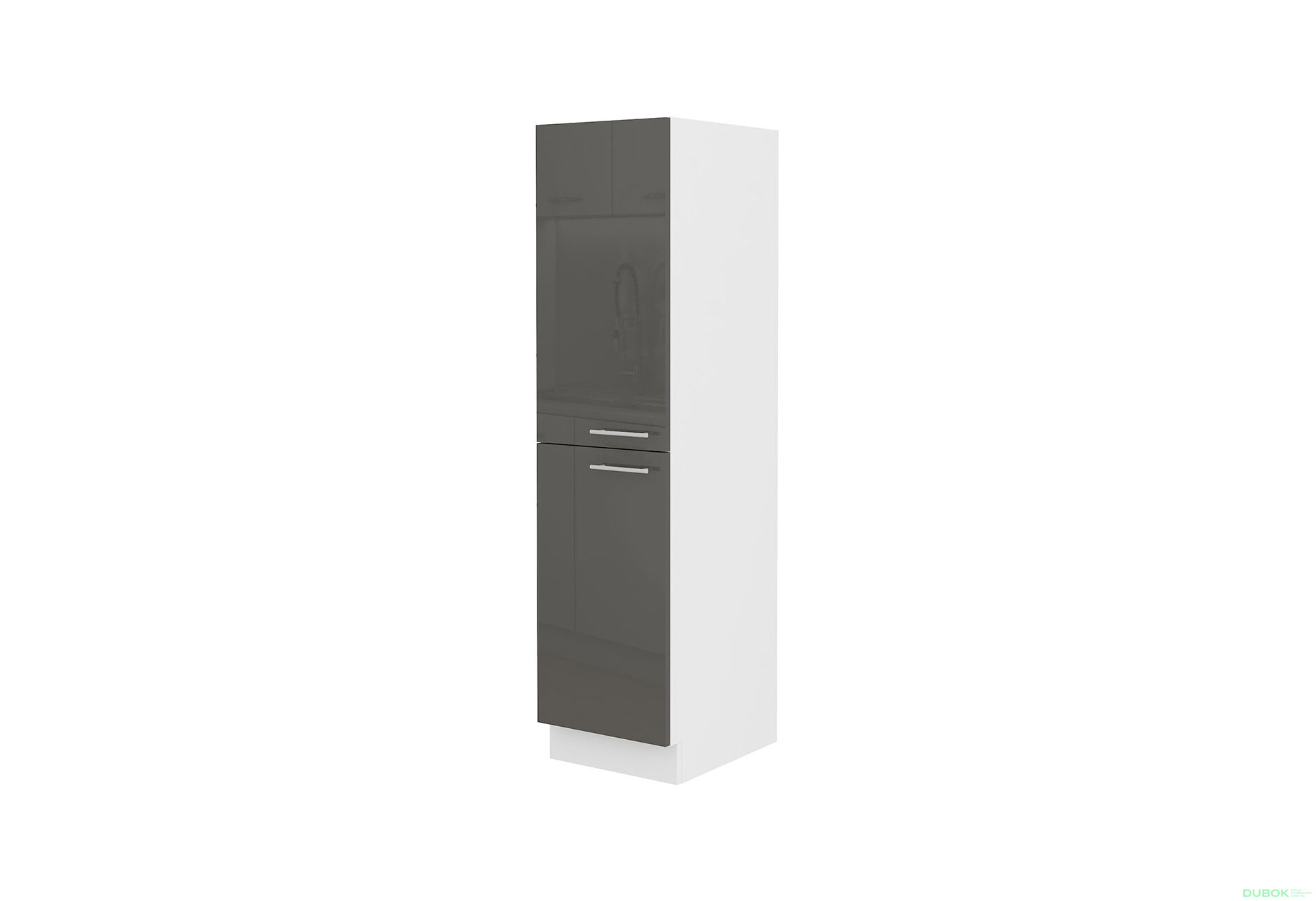 Obrázek 4806 - Kuchyňská sestava 2.8 m Lara bílý / šedý lesk