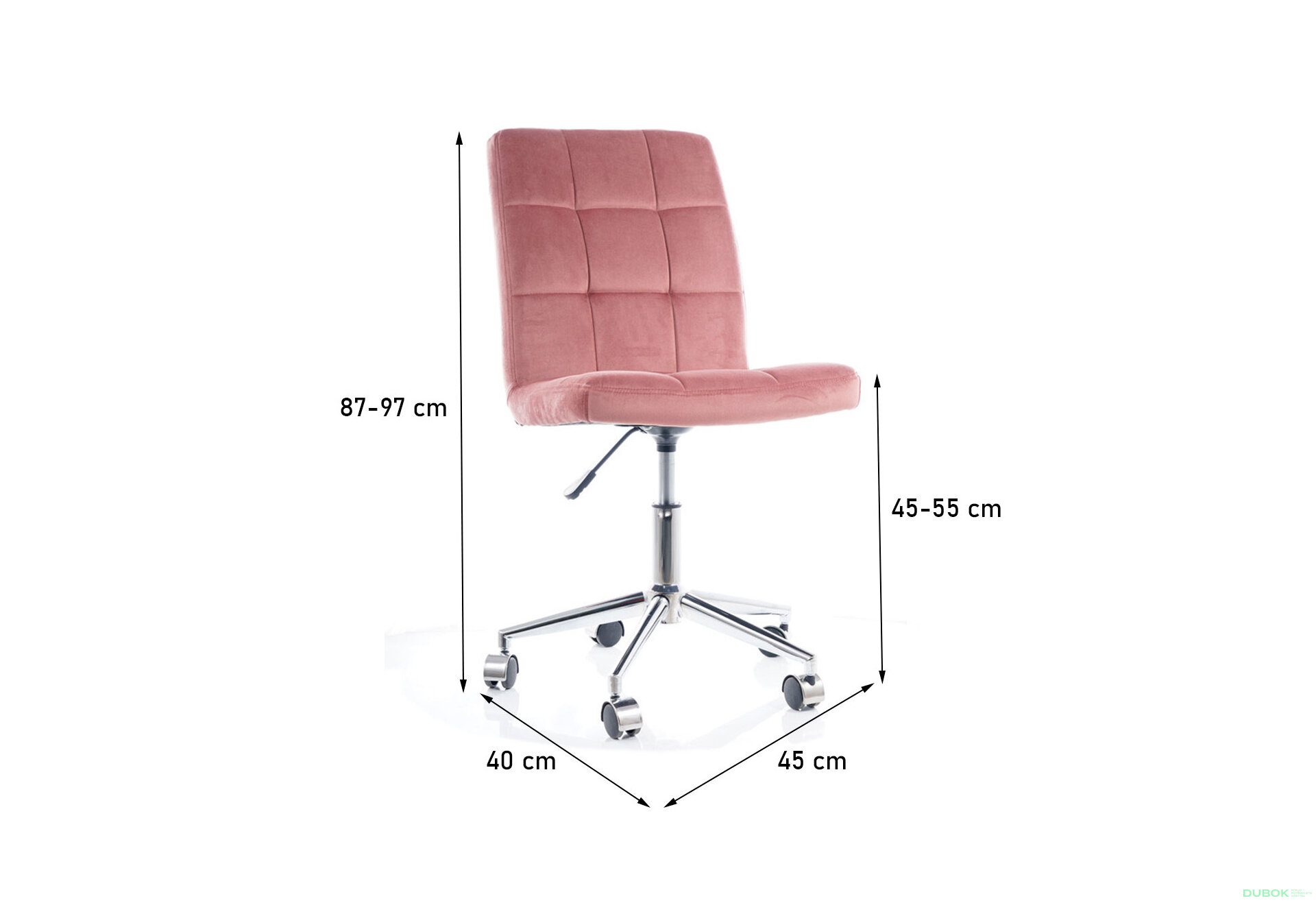 Obrázek 18 - Otočné křeslo Q-020 Velvet, starorůžový Bluvel 52