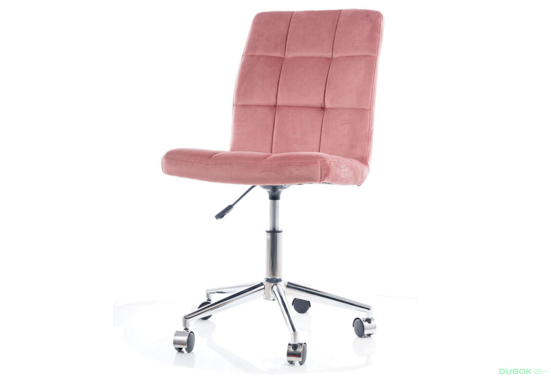 Obrázek 16 - Otočné křeslo Q-020 Velvet, starorůžový Bluvel 52