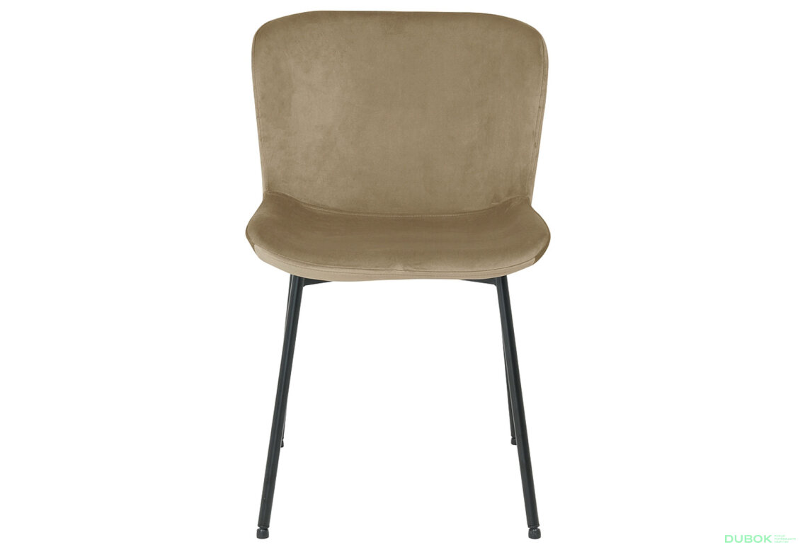 Obrázek 2 - Židle Colby Velvet béžový Bluvel 28, matná černá kov