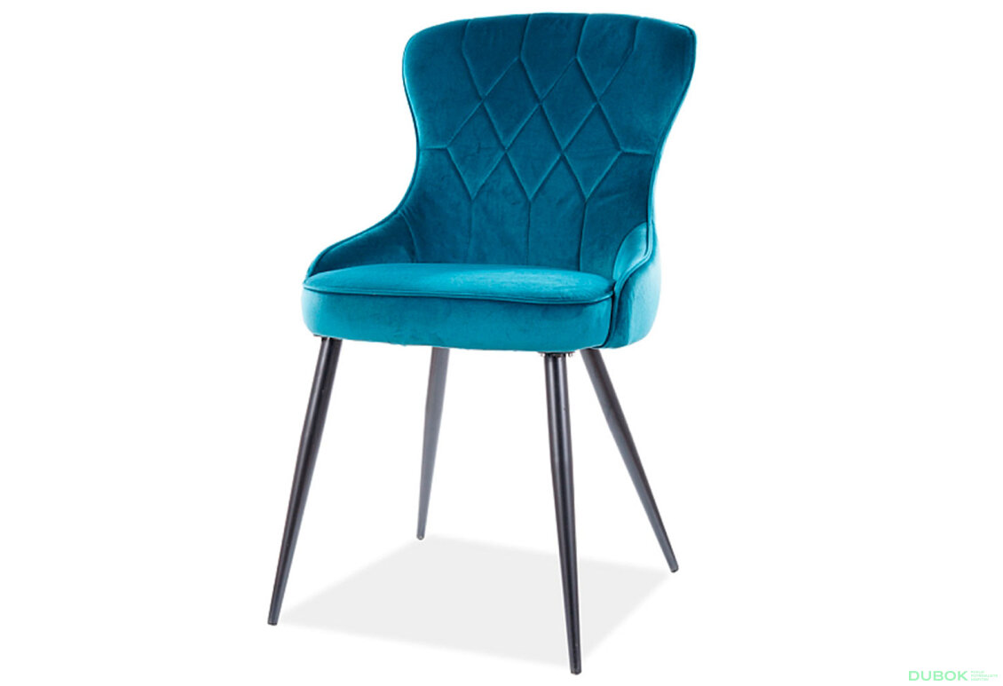 Obrázek 2773 - Stůl Presto 140(140+39+39)x80 černý + 4 židle Lotus Velvet Bluvel 14 / 85