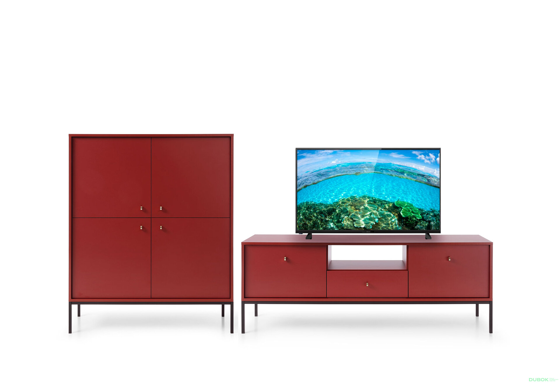 Obrázek 1 - Obývací sestava 2.6 TV Mono bordo