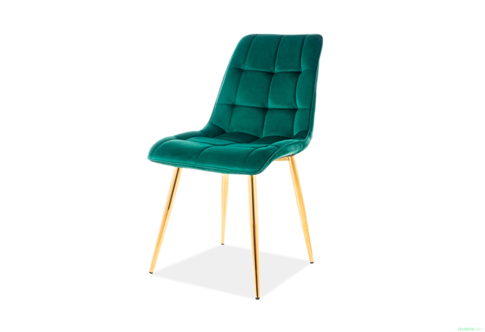 Obrázek 1 - Židle Chic Velvet zelený Bluvel 78, zlatý kov