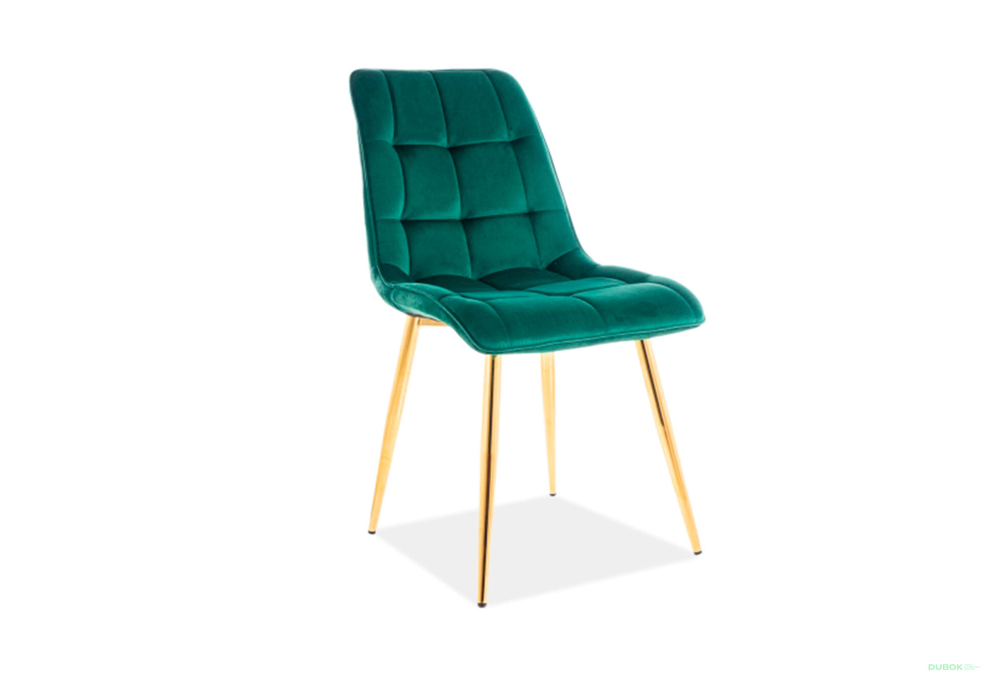 Obrázek 2 - Židle Chic Velvet zelený Bluvel 78, zlatý kov