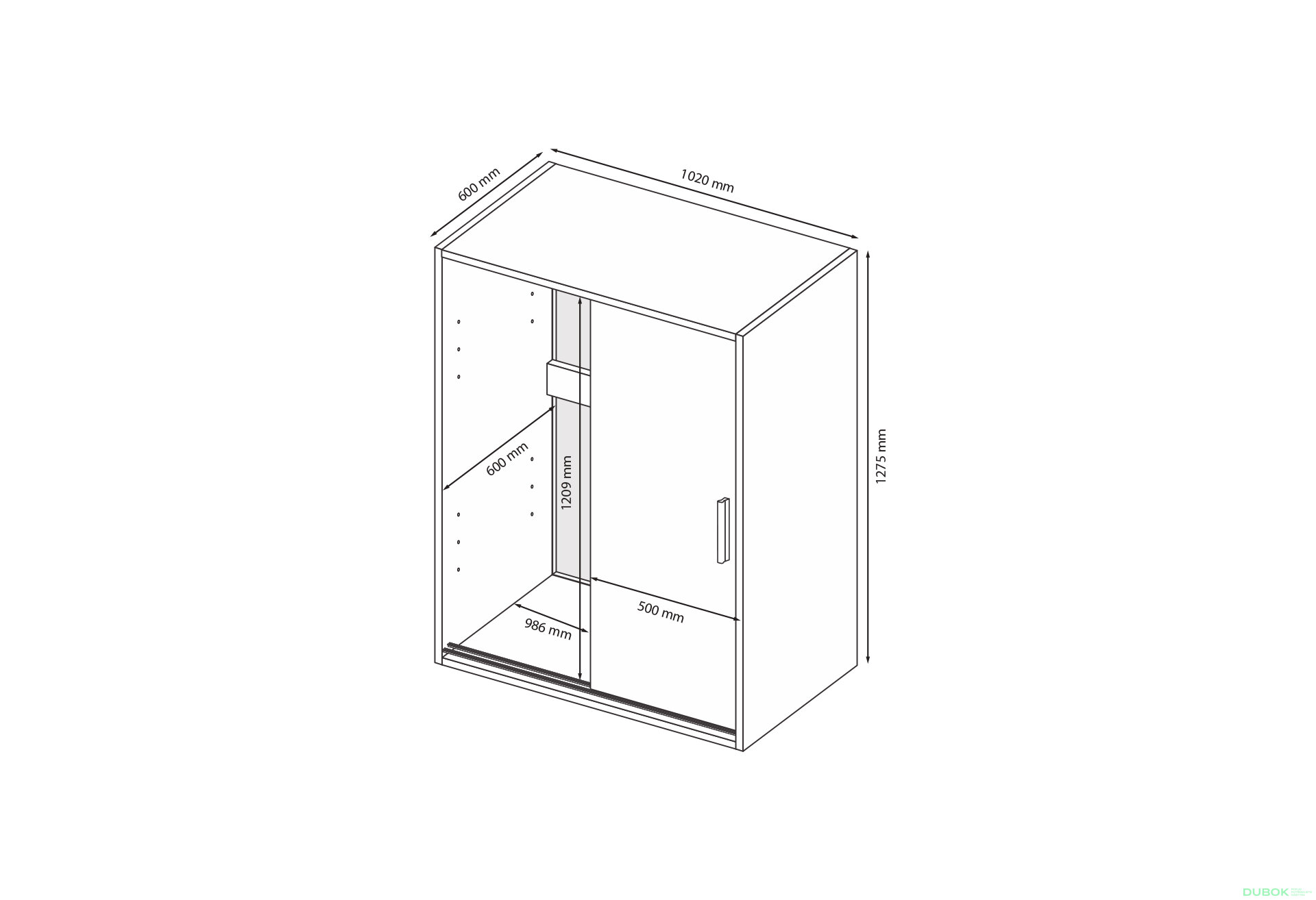 Obrázek 5 - Komoda 2dv (Grafit) Case