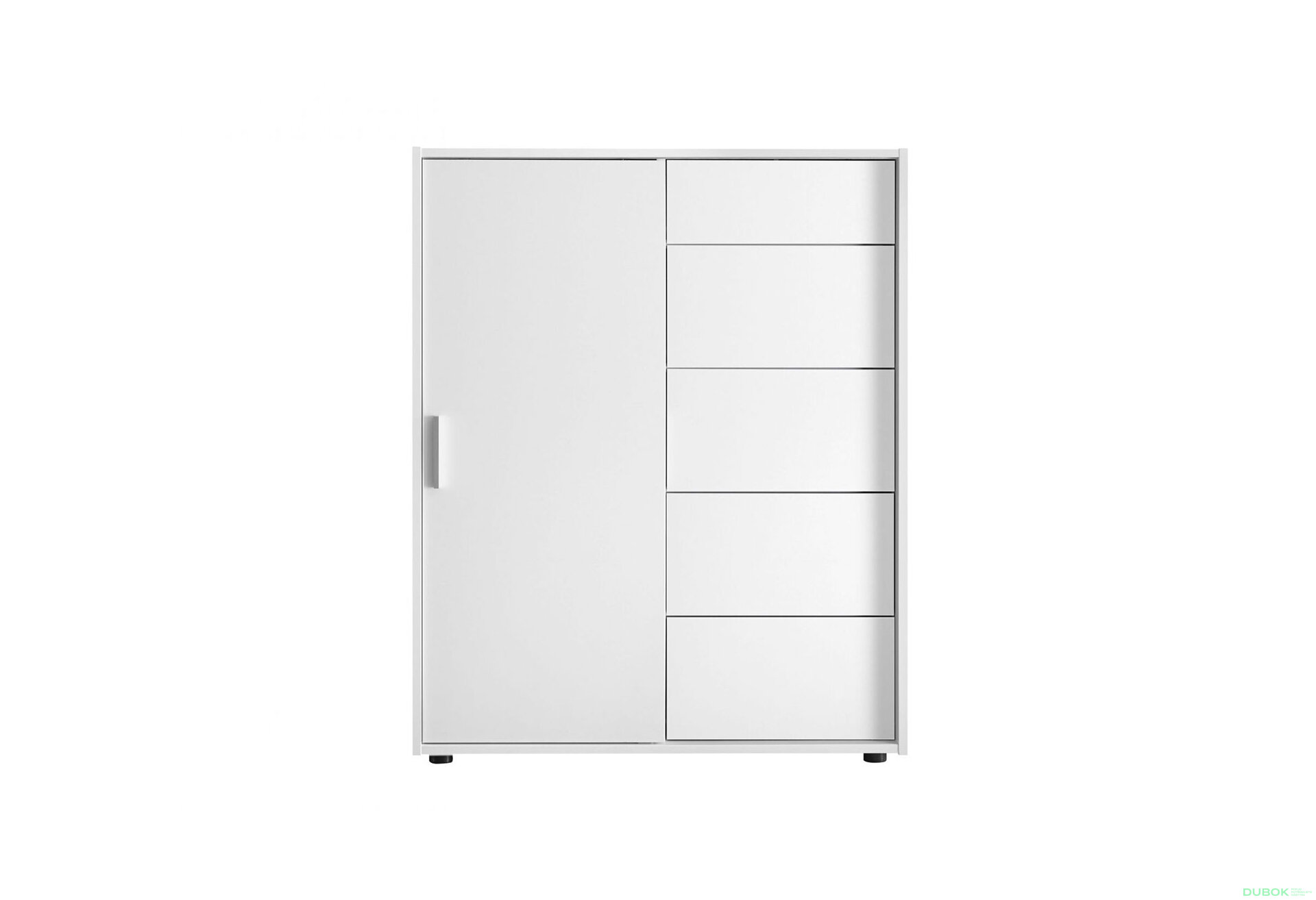 Obrázek 1 - Komoda 1dv 5šx (Bílá) Case