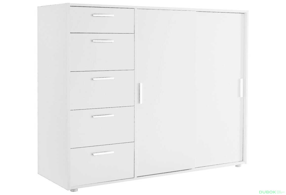 Komoda 2dv 5šx (Bílá) Case
