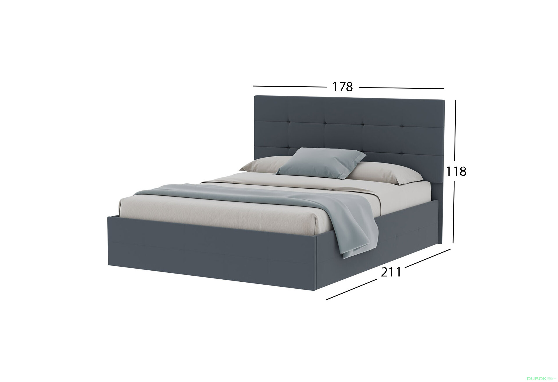 Obrázek 5 - Postel Bristol 1.6 Antracit samet