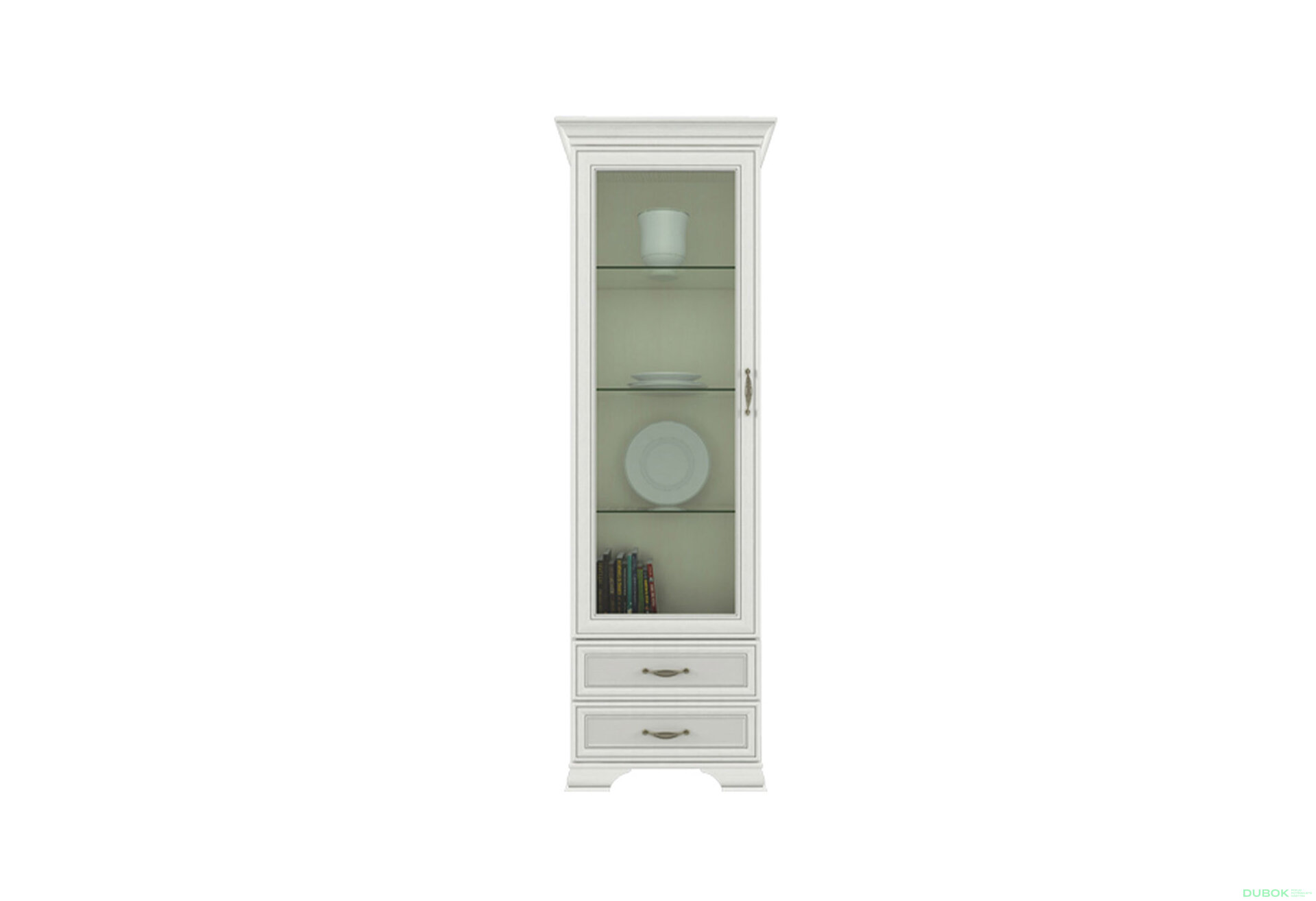 Obrázek 1 - Vitrína 1w2s woodline krém Tiffany II