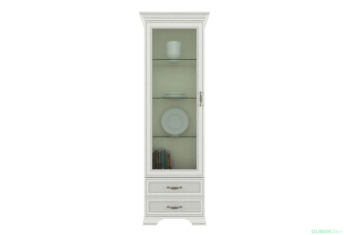Vitrína 1w2s woodline krém Tiffany II