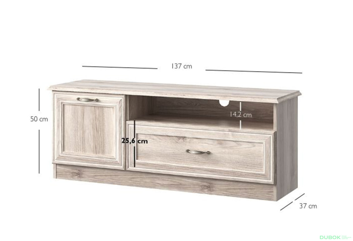 Obrázek 3 - TV stolek 1d1s/130 kaštan nairobi Lisabon