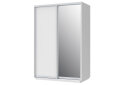 Obrázek 1 - Skříň 180x240x60 nymphaea alba, 1 dřevotříska+1 zrcadlo, stříbrný profil