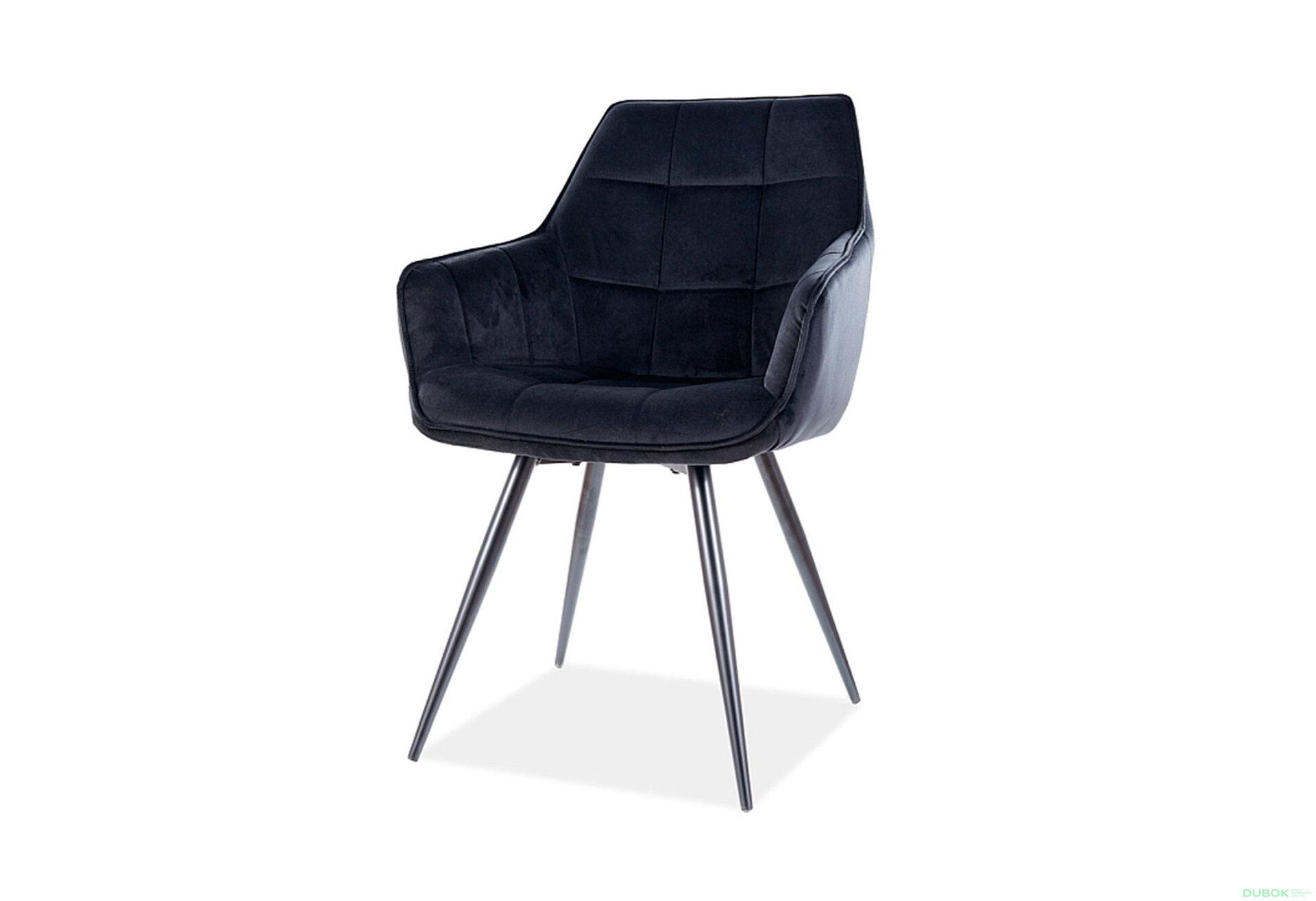Obrázek 2755 - Stůl Metropol Ceramic 120(180)x80 biały + 4 židle Lilia Velvet černý Bluvel 19 / kov černá matná