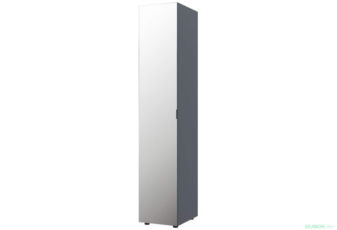 Obrázek 6707 - Skříň třídveřová se zrcadlem Gelar 116.5 cm Grafit