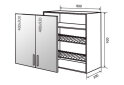 Obrázek 1 - V49 Skříňka 2D 80 Sušák Vitrína BL Flet Lux