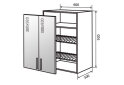 Obrázek 1 - V47 Skříňka 2D 60 Sušák Vitrina BL Flet Lux