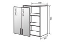 Obrázek 1 - V46 Skříňka 2D 60 Vitrína BL Flet Lux