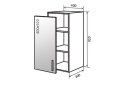 Obrázek 1 - V43 Skříňka 1D 40 Vitrína BL Flet Lux