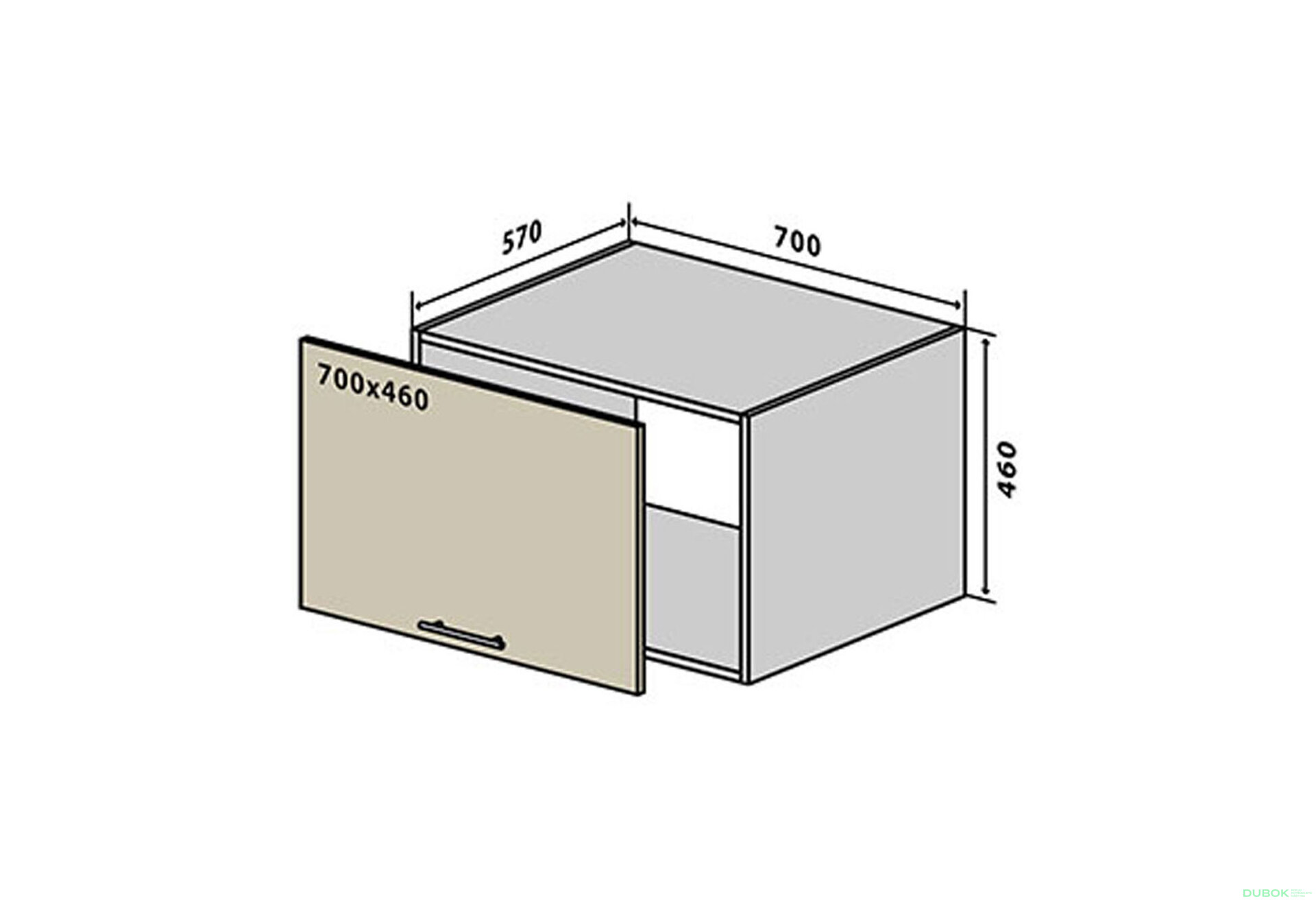 Obrázek 1 - V71 Skříňka 1D 70 Flet Lux