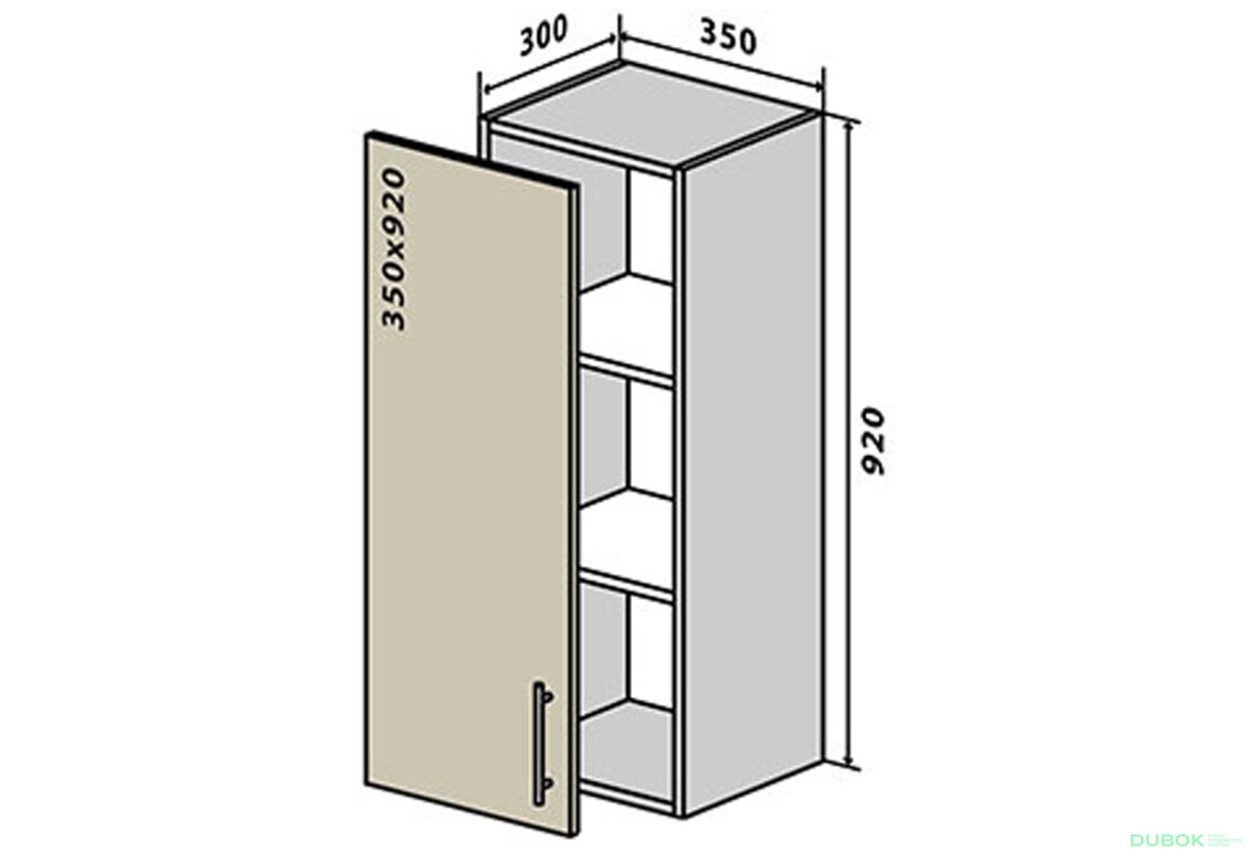 V31 Skříňka 1D 35 Flet Lux