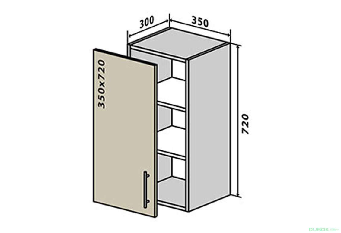 V19 Skříňka 1D 35 Flet Lux