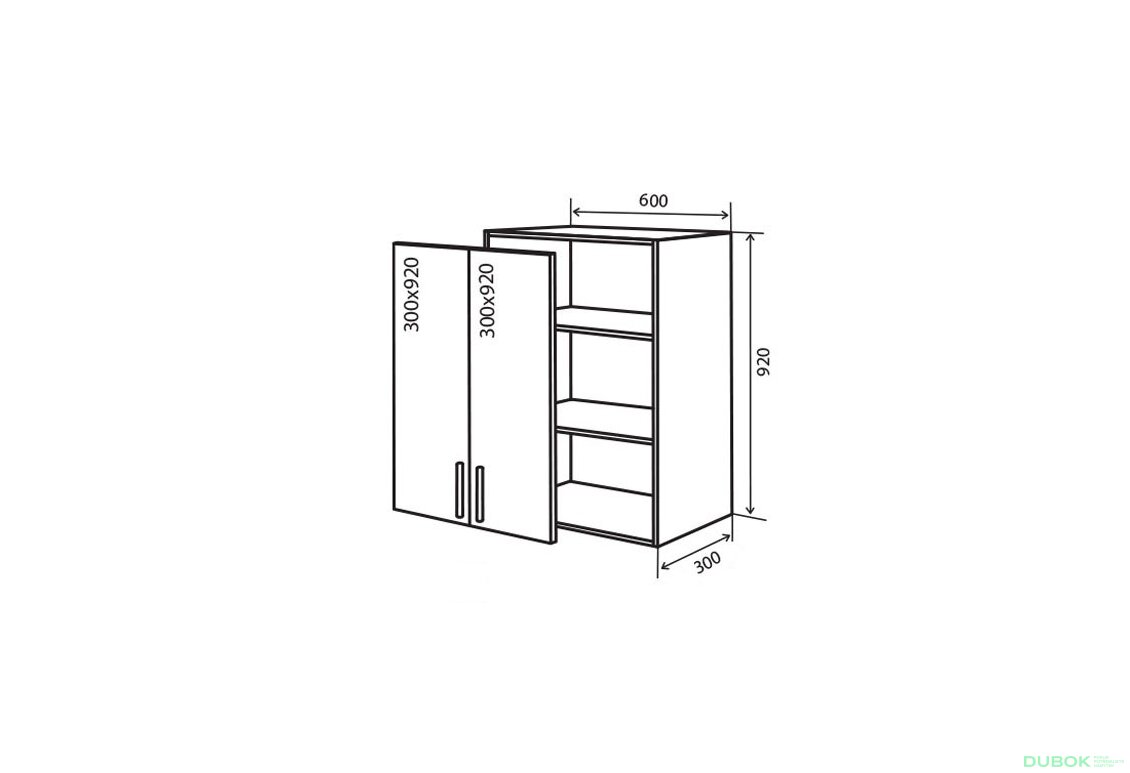 V46 Skříňka 2D 60 Flet Lux