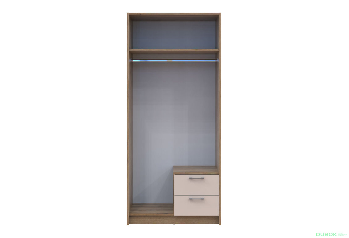 Obrázek 7 - Skříň Rondi 2D dub artisan / kašmír 82x52x195