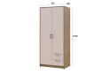 Obrázek 8 - Skříň Rondi 2D dub artisan / kašmír 82x52x195