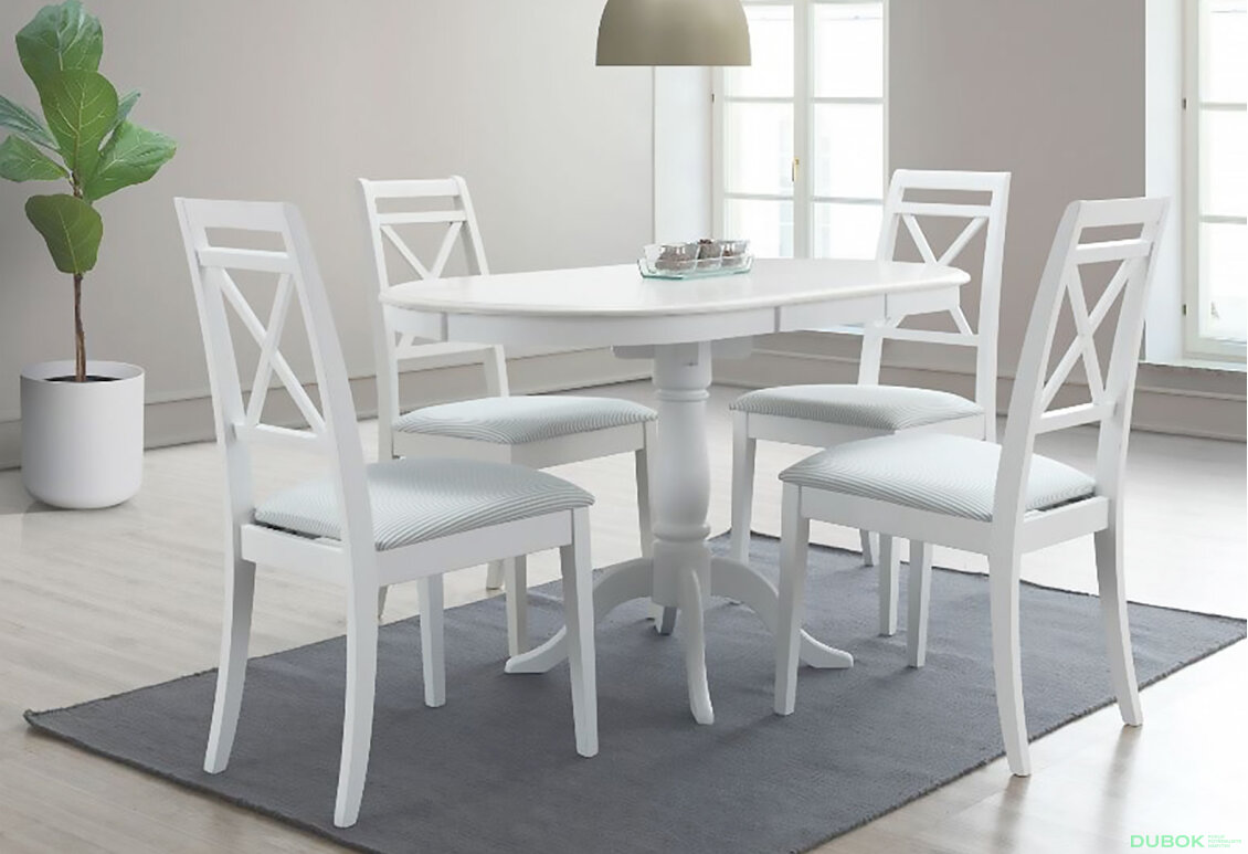 Obrázek 3 - Stůl Dello 100(129)x70 MDF / dřevo, bílý